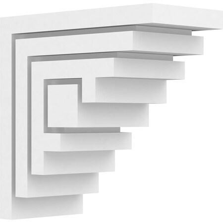 Ekena Millwork Standard Landon Architectural Grade PVC Bracket, 3 1/2"W x 7"D x 7"H BKTP04X07X07LAN